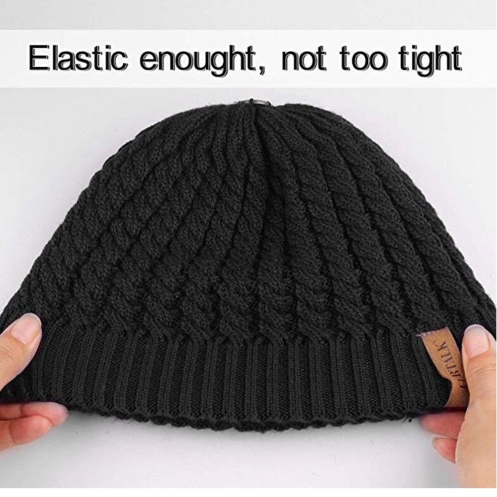 FURTALK Women Winter Real Fur Pom Pom Hat - Picture 4 of 10